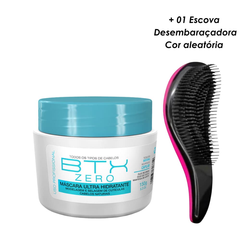 BTX Zero Forever Liss Máscara Ultra Hidratante  150g + Escova