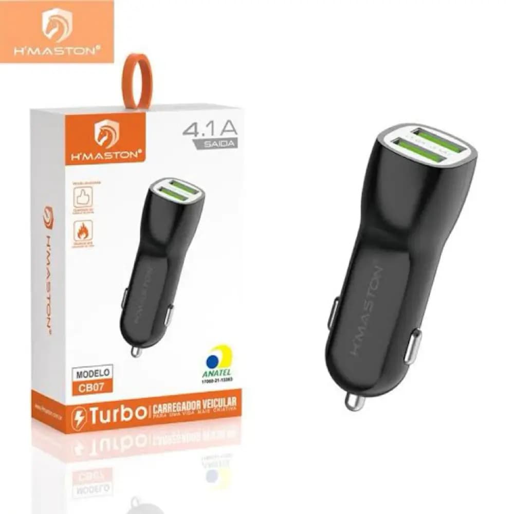 Carregador Veicular Turbo CB07 - 4.1A com 2 Entradas USB