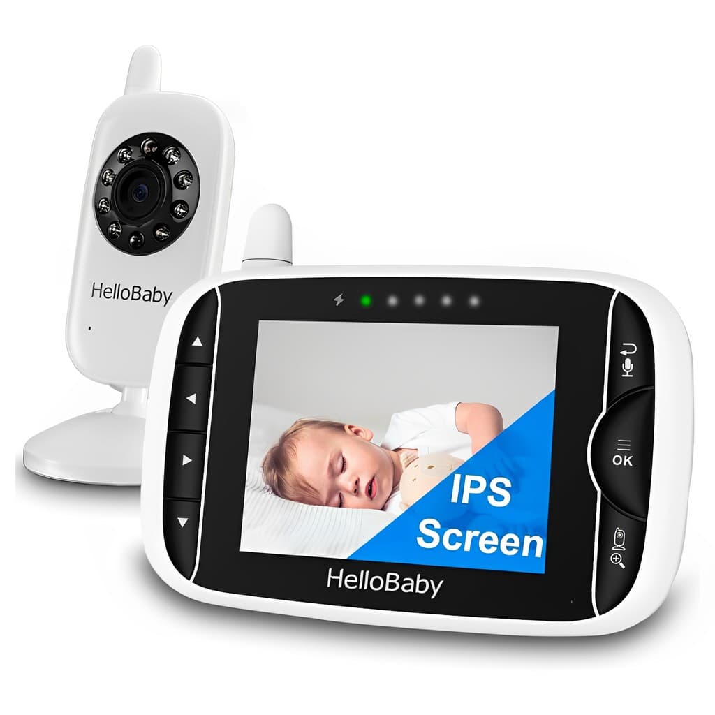 Babá Eletrônica, Monitor LCD 3.2" Branco com Áudio Bidirecional e Visão Noturna