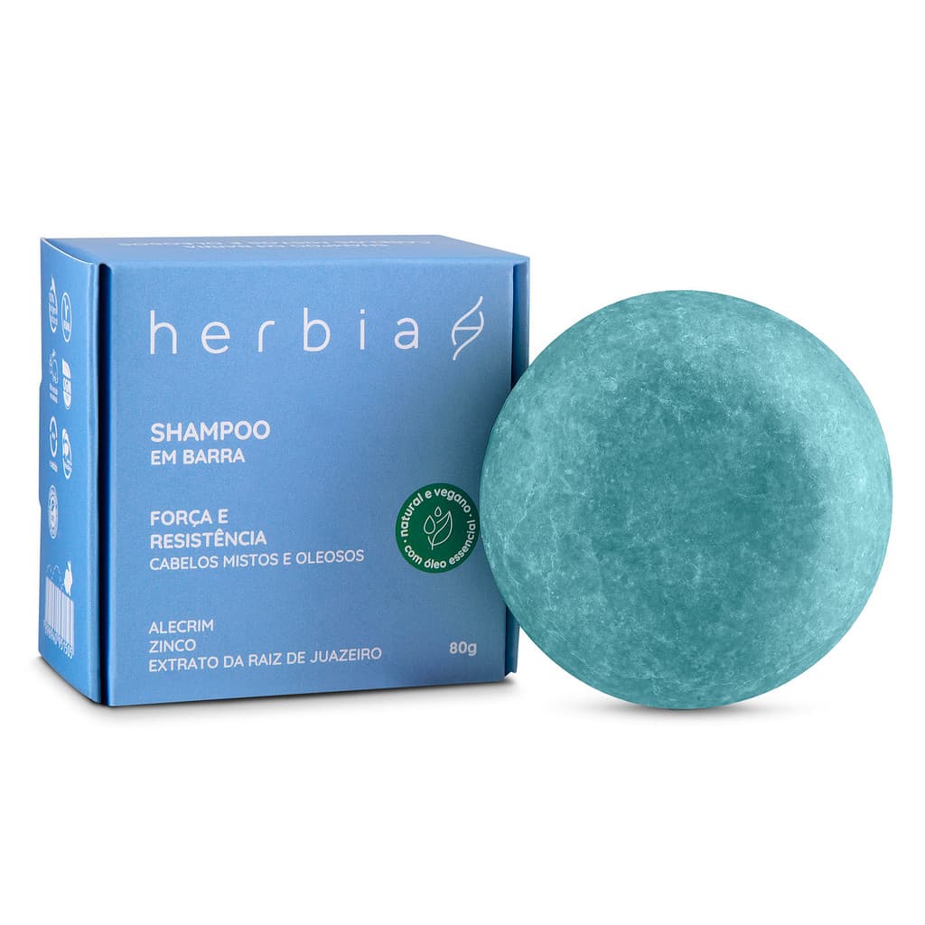 Shampoo em barra Cabelos Mistos e Oleosos - Natural e Vegano