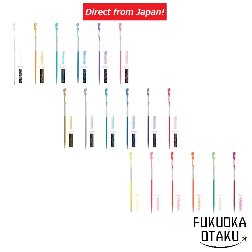 Refil de Tinta Gel PILOT HI-TEC-C COLETO – Cores Pastel / Metálicas / Fluorescentes – 0.4mm – Fabricado no Japão【Direto do Japão】
