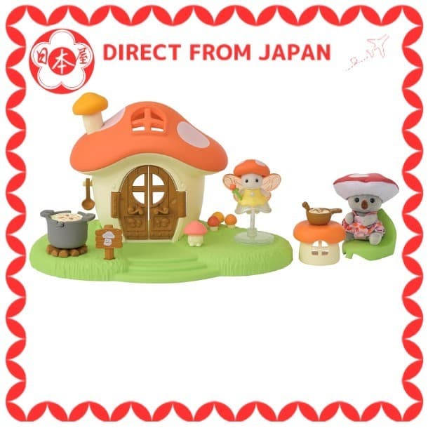 [Direto do Japão] Sylvanian Families 【Fairy Mushroom House】 F-43 ST Mark Certified Idades 3 e acima Brinquedos de casa d