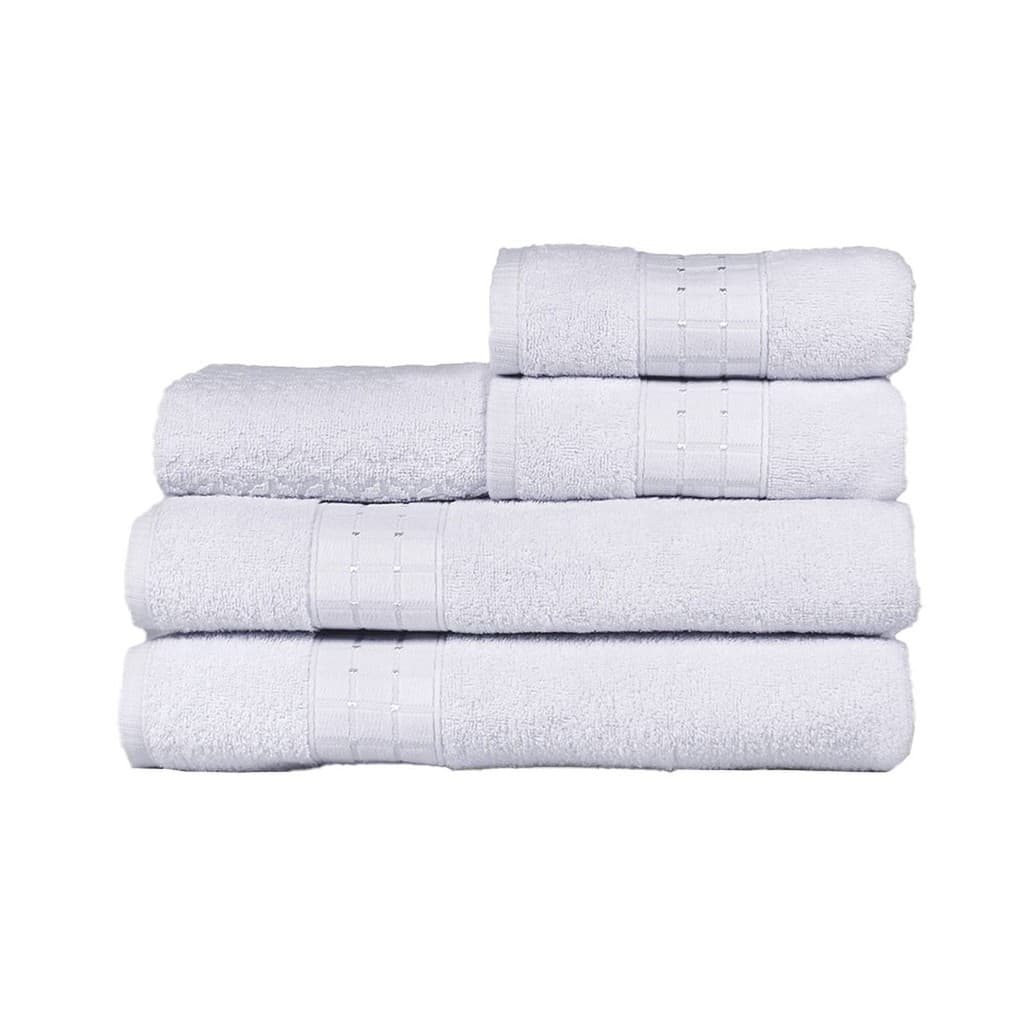 Kit 5 Peças Jogo de Toalhas Banho Pés Piso e Toalha de Rosto Algodão Resistente Hipoalergênico Macia