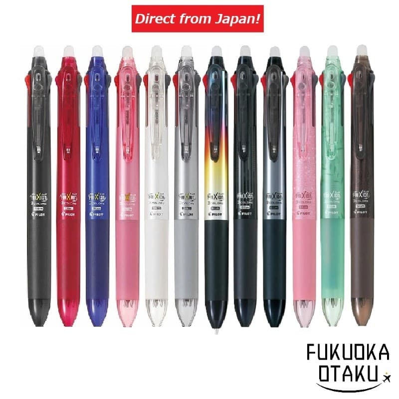 Caneta Esferográfica PILOT FRIXION BALL 3 SLIM 05 0.5mm (Preto/Vermelho/Azul)【Direto do Japão】