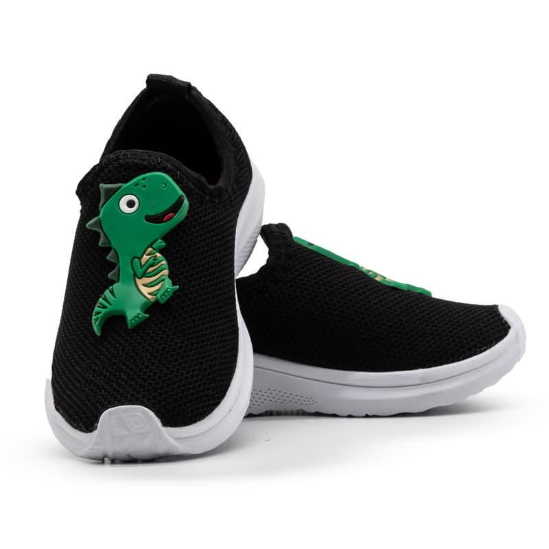 Tênis Dino Calce Facil Dinossauro Personagem Dino Infantil Masculino Facil de Calçar Confortável Leve Macio