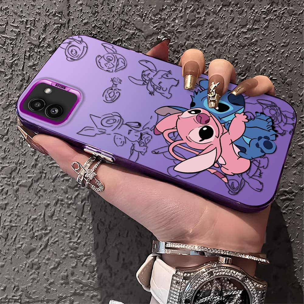 Capa Para Samsung Galaxy A03 A04 Capinha De Silicone Anti choque roxo Celular verde estampada casal criativa Case CY2914
