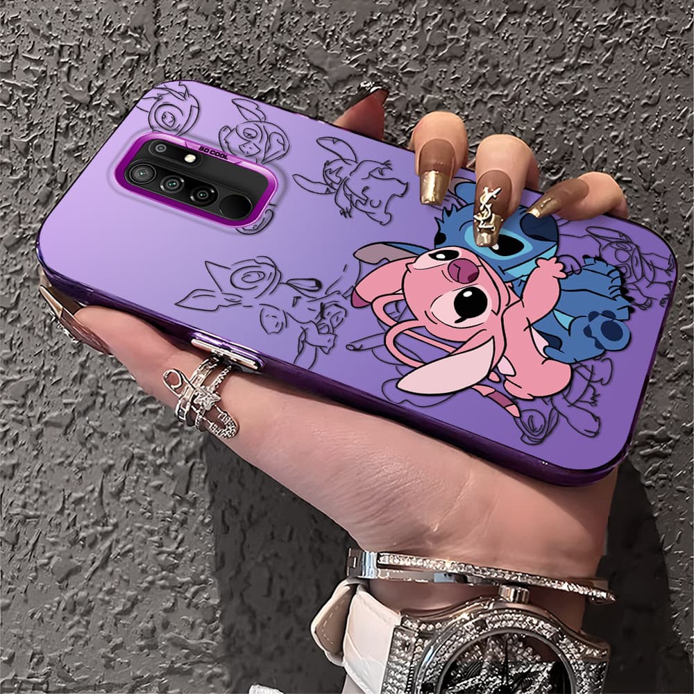 Capa Para Xiaomi Redmi 9 Capinha De Silicone Anti choque roxo Celular verde estampada criativa Case CY2914