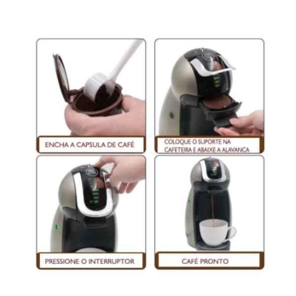 3 Pcs CáPsulas ReutilizáVeis Com Filtro De CáPsula De Café RecarregáVel - Custo - BenefíCio Excelente