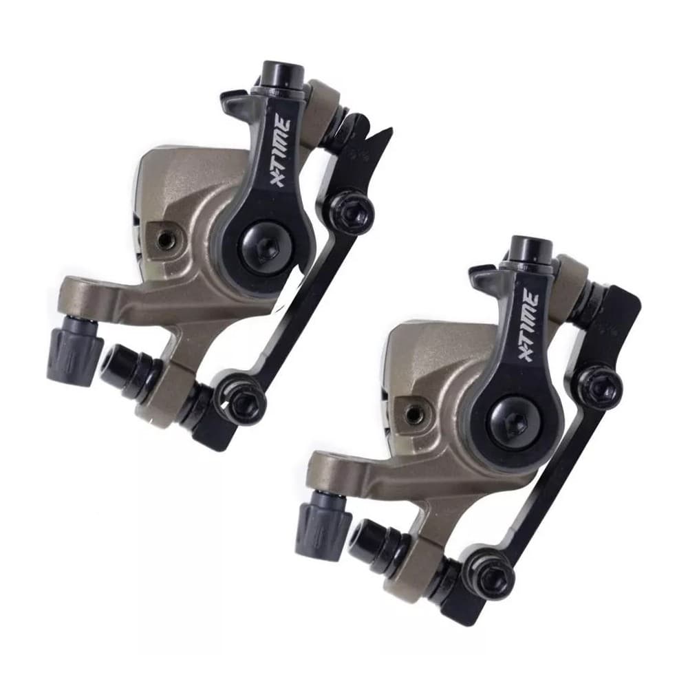 Par de Pinças Freio A Disco Mecânico 160mm Rm2 Dianteira/ Traseira Bike