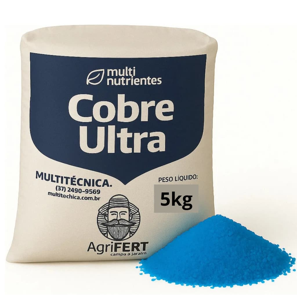 5kg Adubo Fertilizante Sulfato De Cobre Puro 99% PentaHidratado para Plantas
