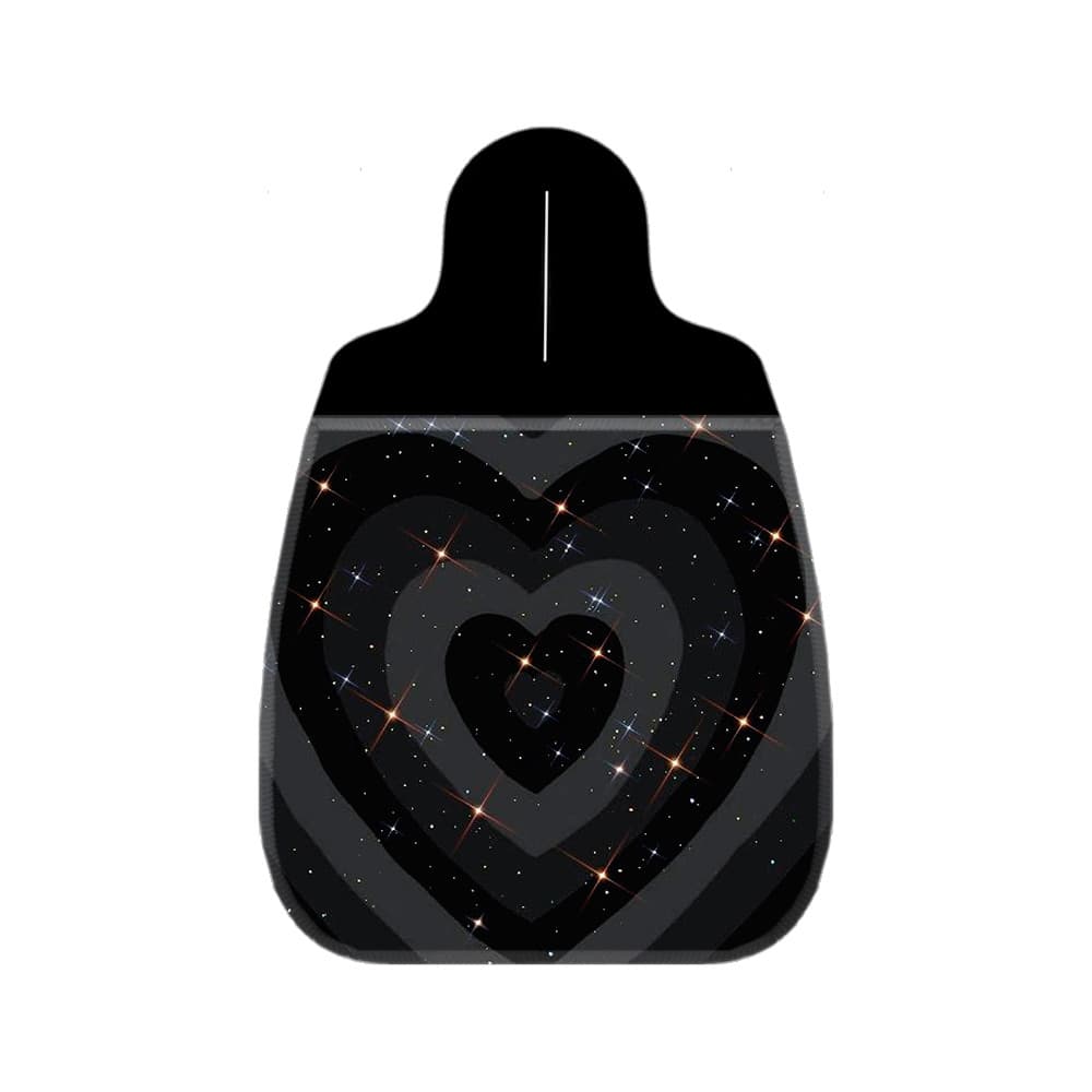 Lixeira de Carro em Neoprene Coração Infinito Preto Estrelas