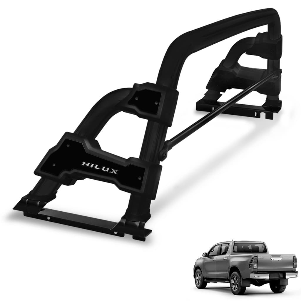 Santo Antonio STR Hilux 2016 a 2025 Preto Com Grade