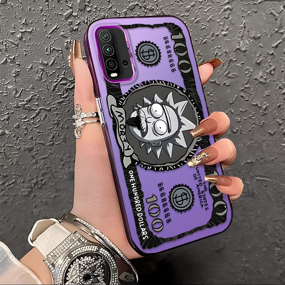 Capa Para Xiaomi Redmi 9T Capinha De Silicone Anti Choque Roxo Celular Verde Estampada Criativa Case CY2832