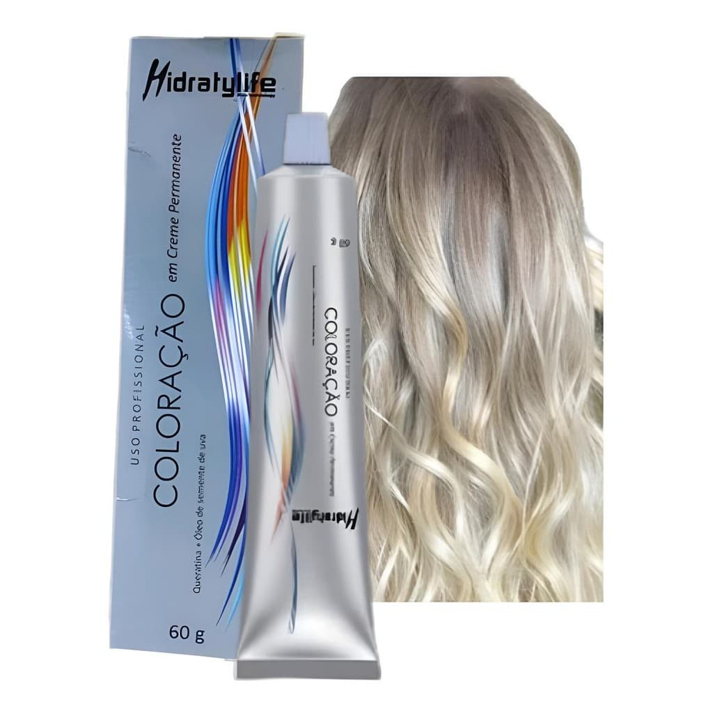 Tinta Coloração Cabelo Loiro Pérola Claríssimo 10.89 Hidratylife Tom N