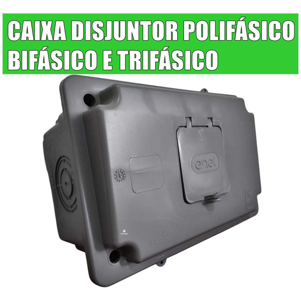 Caixa Disjuntor Polifásica CDJ3 TAF Padrão Enel UV Antichama 100A Pronta Entrega Frete Grátis