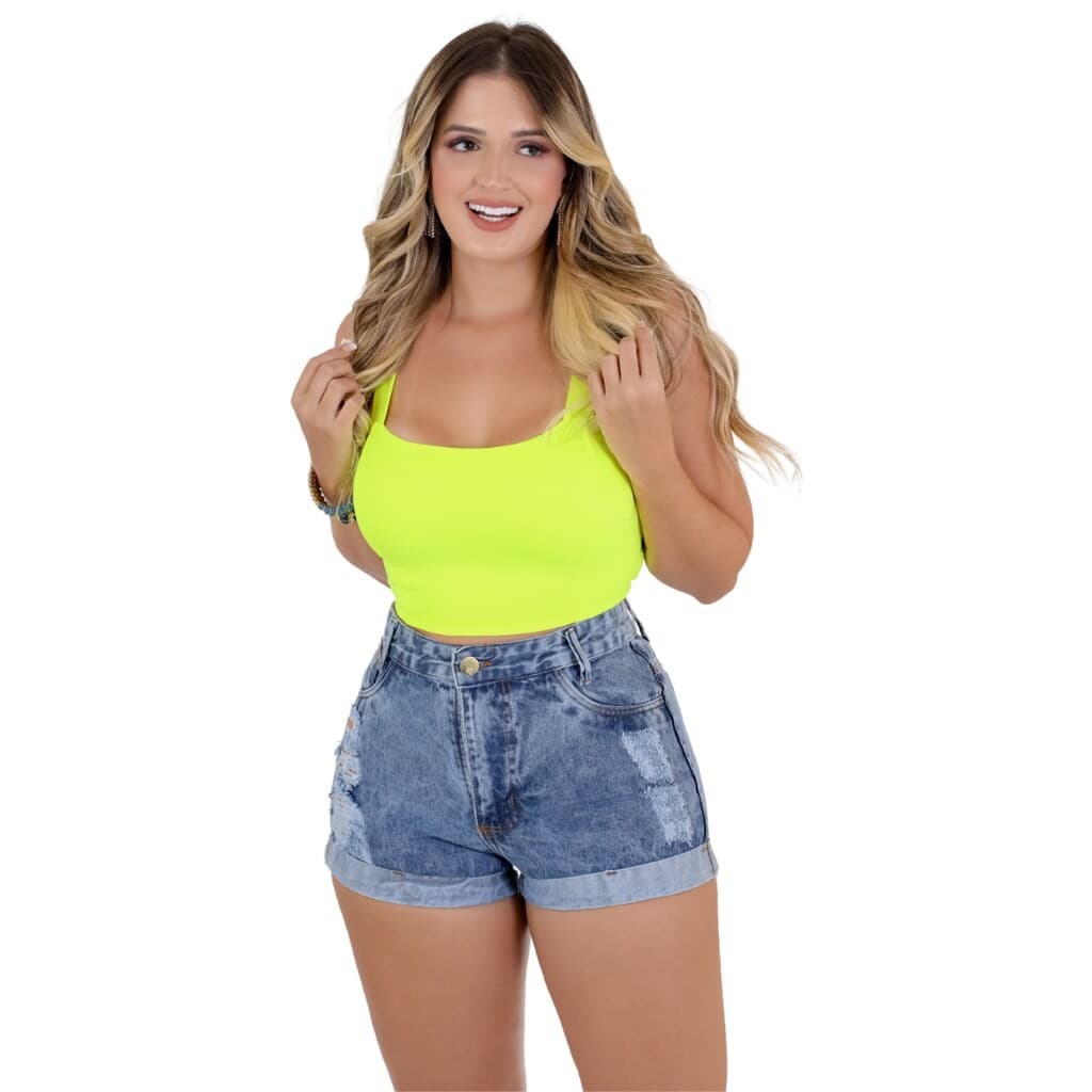 Short Feminino Jeans Detonado Curto,Marquezne Store