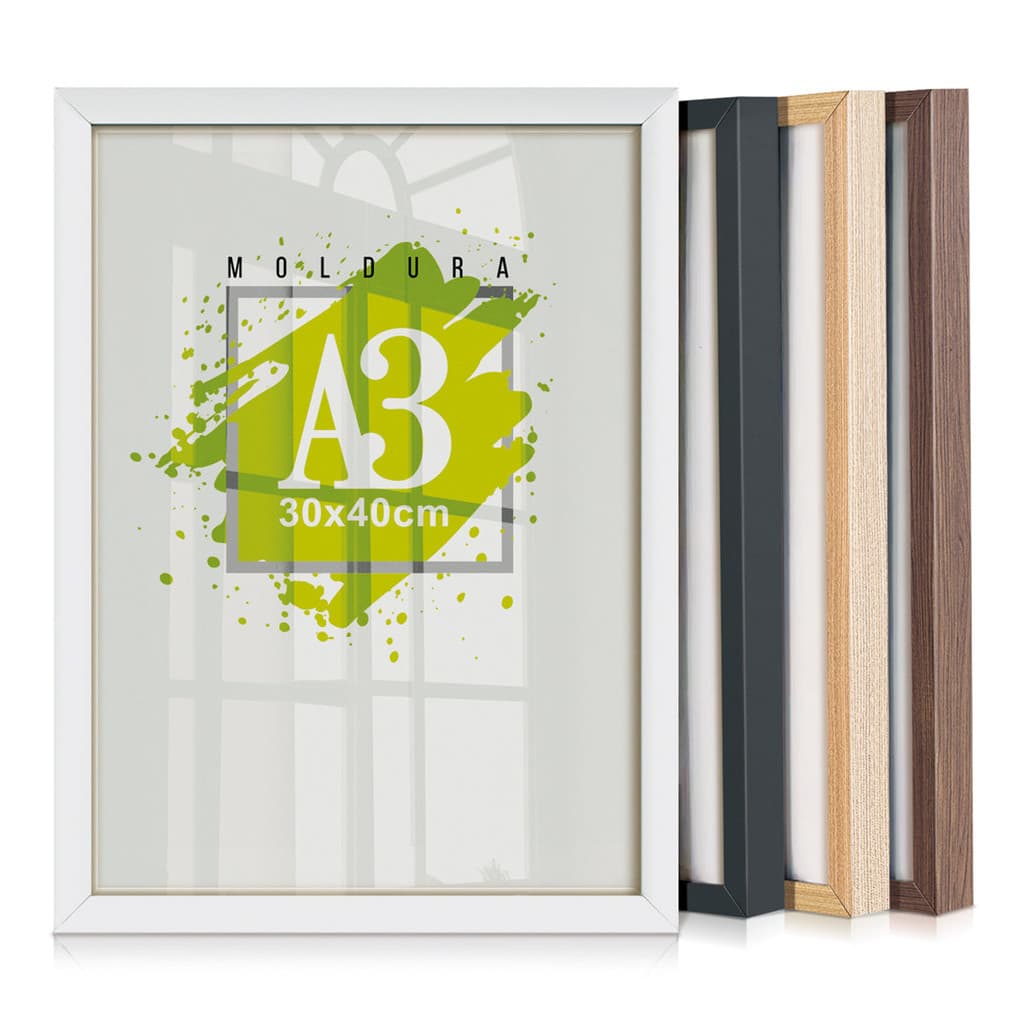 Kit Molduras A3 30x42 Decorativo Para Poster Quadros Fotos Caixa Alta Com Acetato Certificado