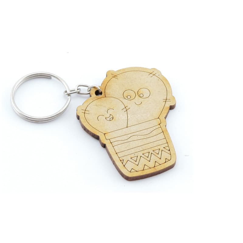 50 Chaveiros Lembrancinha Mdf Cactos Baby Cute