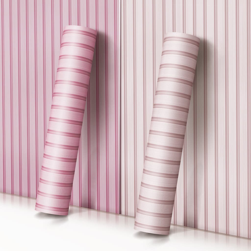 Papel Parede Autolante Ripado Rosa Madeira Colorida Quarto Menina Infantil Escritório Studio 20m