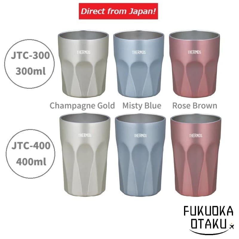 THERMOS Copo Térmico JTC-300 / JTC-400 Quente & Frio Lava-louças【Direto do Japão】