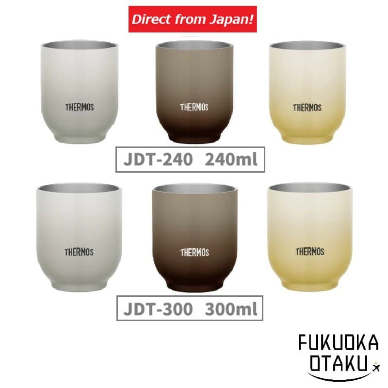 THERMOS Copo Térmico a Vácuo JDT-240 / JDT-300 Quente & Frio Compatível Lava-Louças【Direto do Japão】
