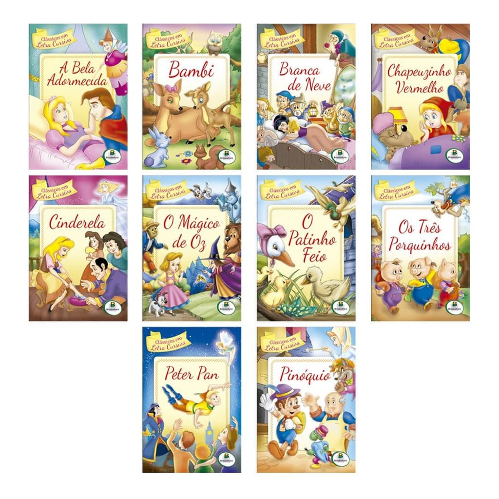 LIVRO INFANTIL ECOM CLASSICOS EM LETRA CURSIVA KITC/10 | TODOLIVRO