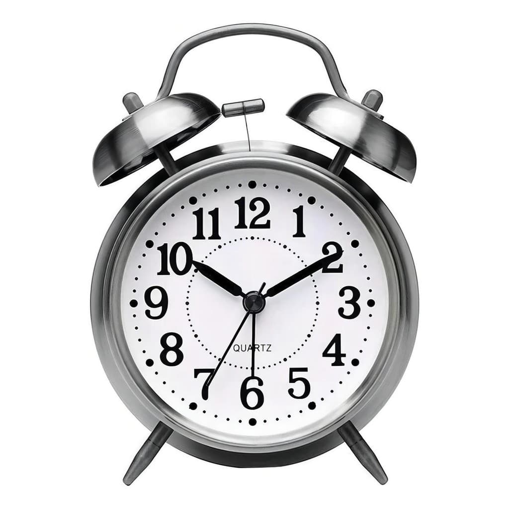 Relógio Despertador Antigo Retro Alarme De Sino Cabeceira