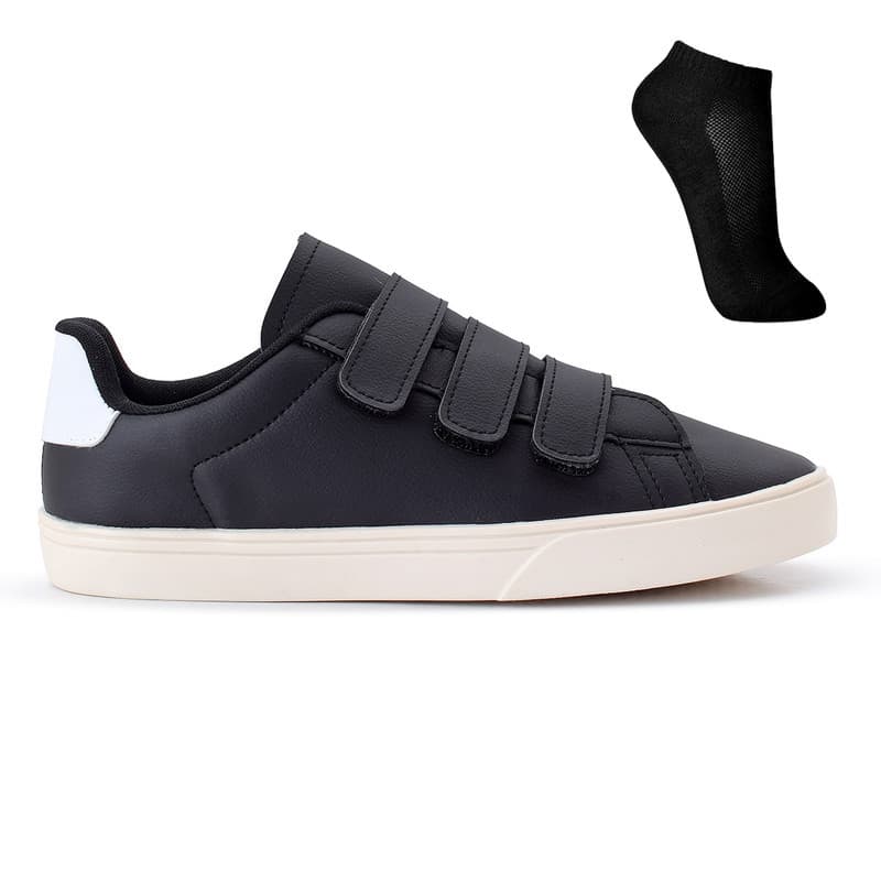 Sapatênis Casual Masculino Ideal para Uso Diário, Festas, Ultra Confortável + Meia de Cano Curto