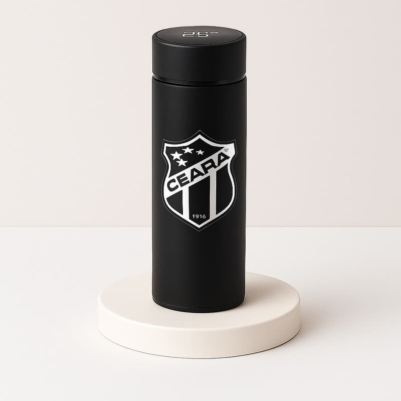 Garrafa Térmica Aço Inoxidavel Time de Futebol com Medidor De Temperatura Digital 500ml- ALTONIVEL TOP 1