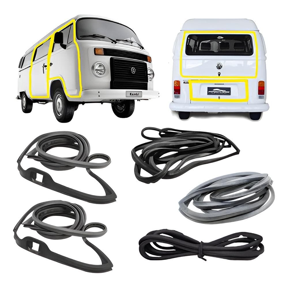 Borrachas Porta Dianteira Meio Correr Mala Motor Kombi 2010