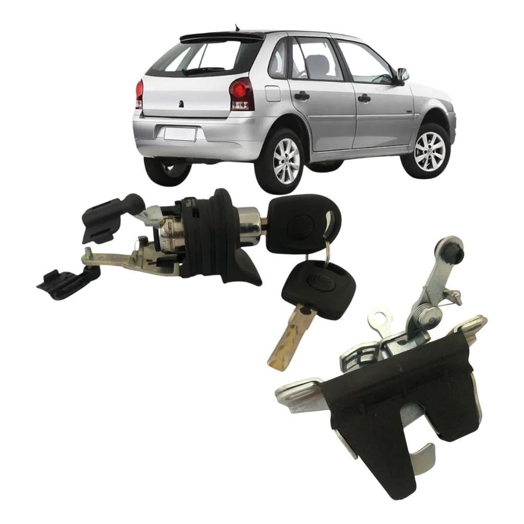 Kit Fechadura Gol G4 Porta Mala 2005 2006 2007 Até 2014