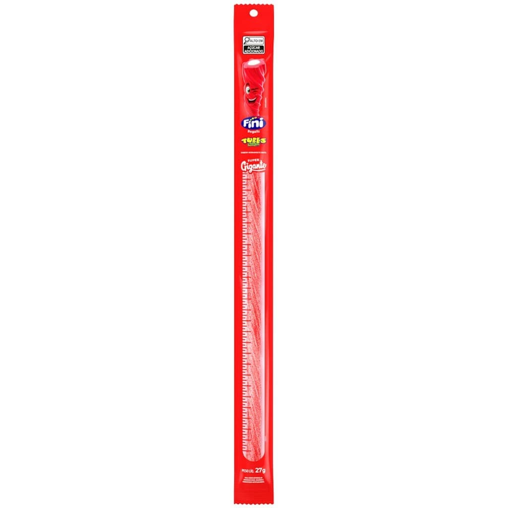 Doce Tubes Morango Cítrico 27 g Gigante - Fini