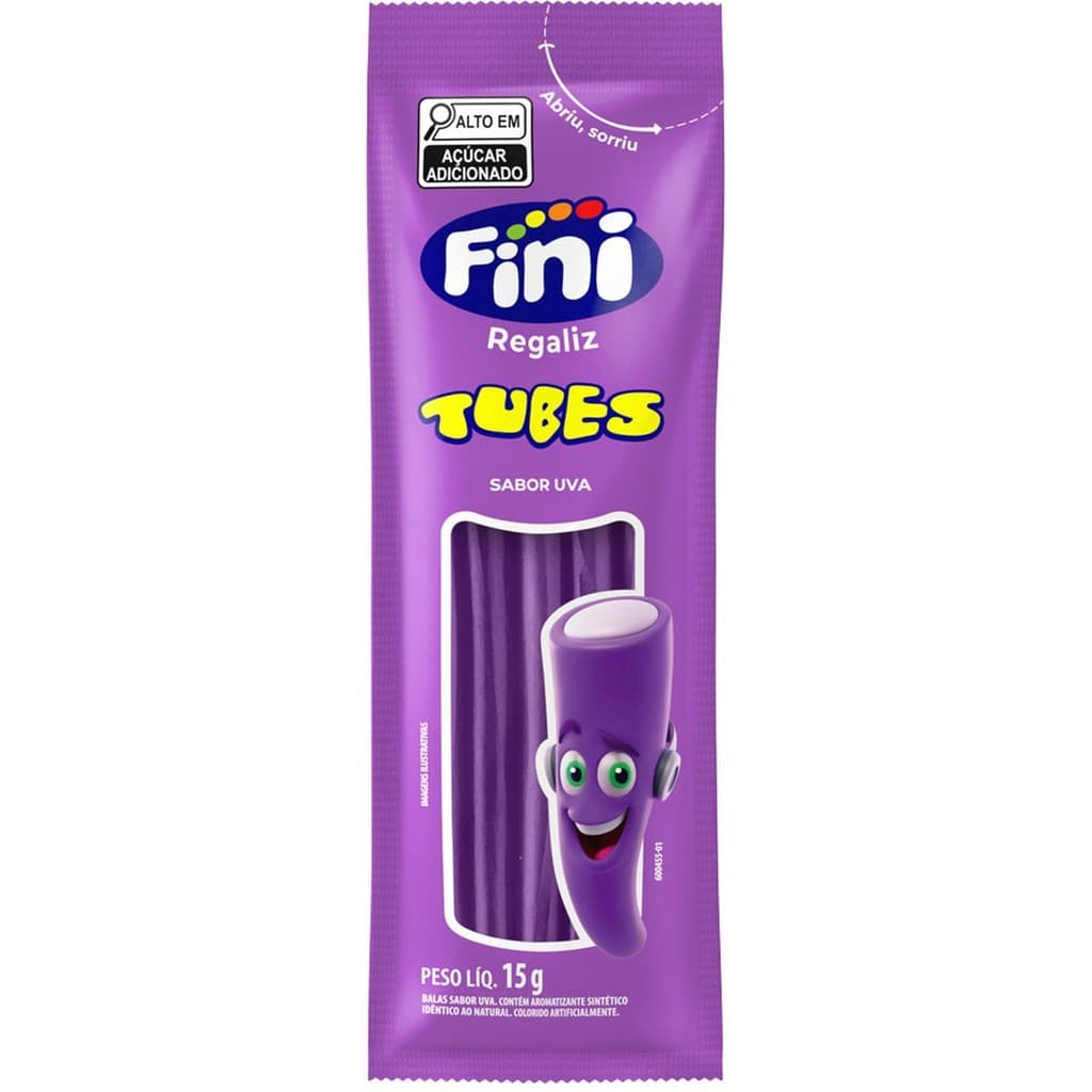 Doce Tubes Uva 15 g - Fini