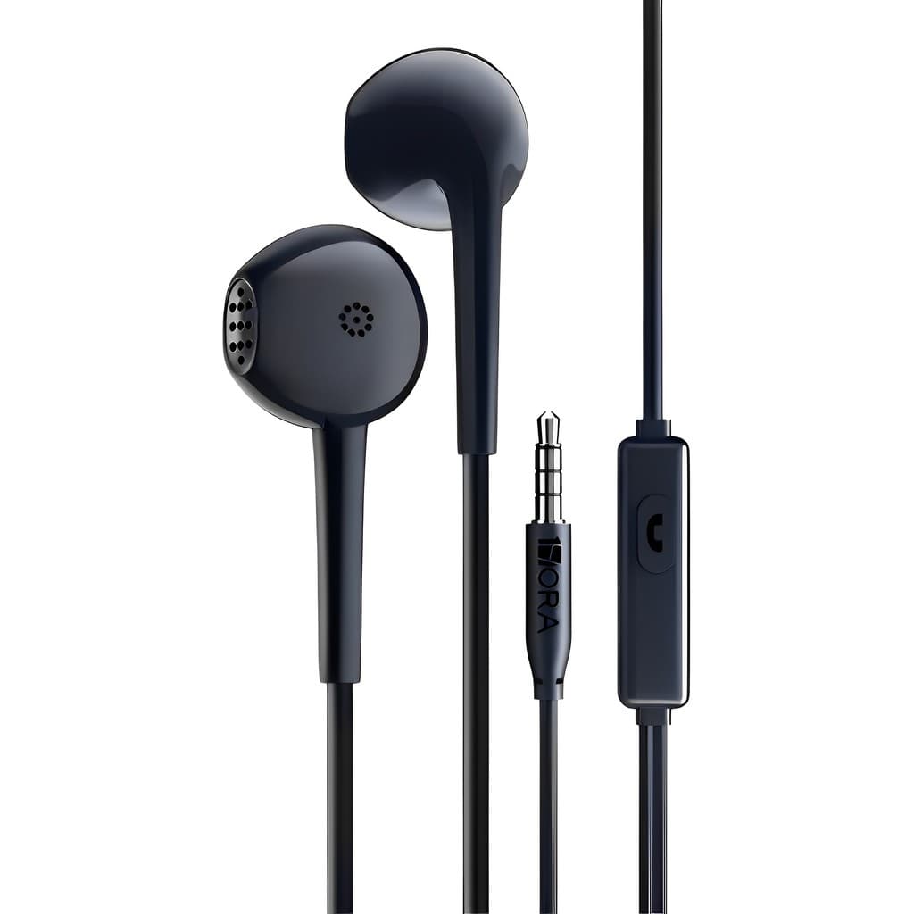 Fone de Ouvido Com Fio 1Hora 3.5mm Intra-Auricular Preto