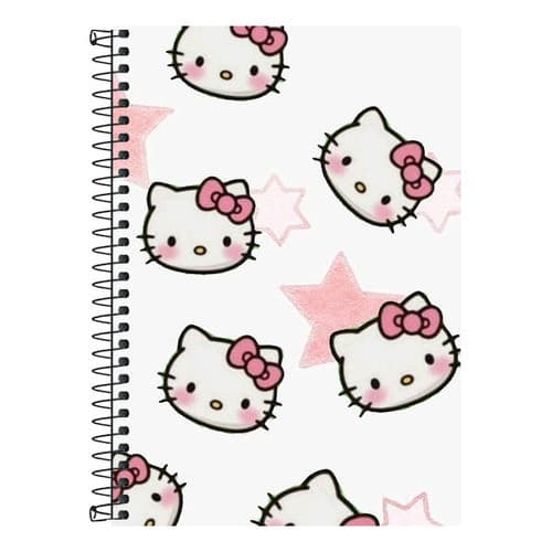 Caderno Hello Kit Escolar 1, 10 Matérias 160 Folhas ou 20 Matérias 320Fls Capa Dura