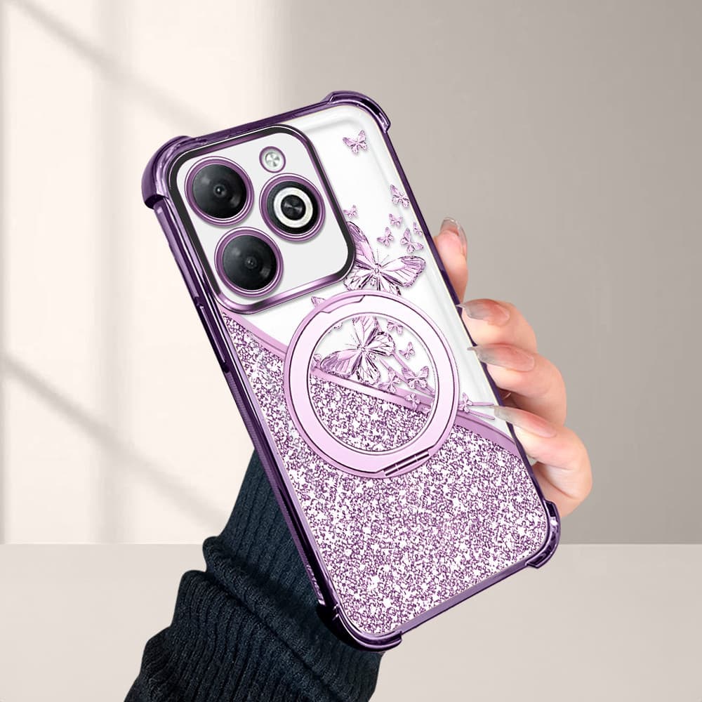 Capa Para Infinix Smart 8 Pro HD Plus Hot 40i Tecno Spark 20 20C Pop 8 Go 2024 Capinha Case Transparente 0656 FS