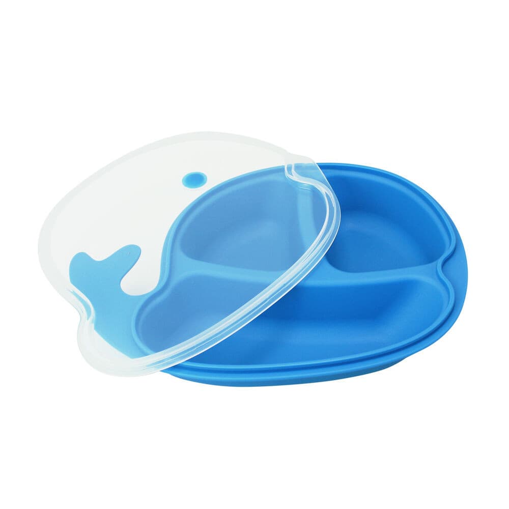 Prato Infantil Baleia com Divisórias Clingo - Cores - BPA Free -  Prato educativo - Kit alimentação