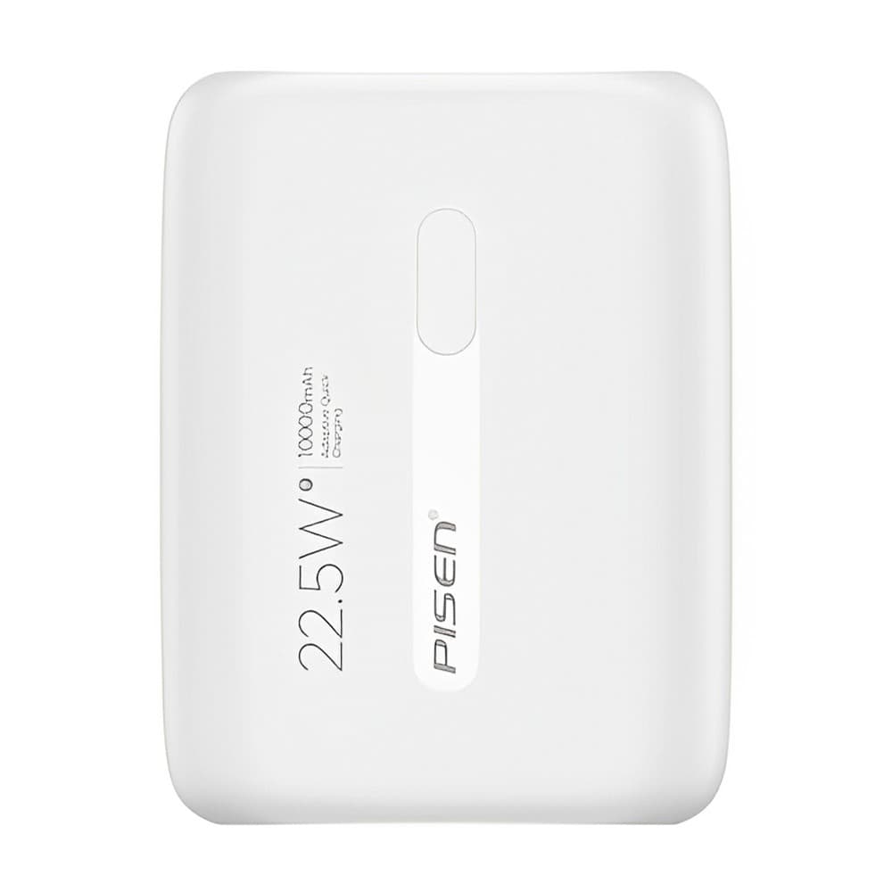 Power Bank 10000Mah Pisen Porta Usb C/A Máx 22.5W Branca