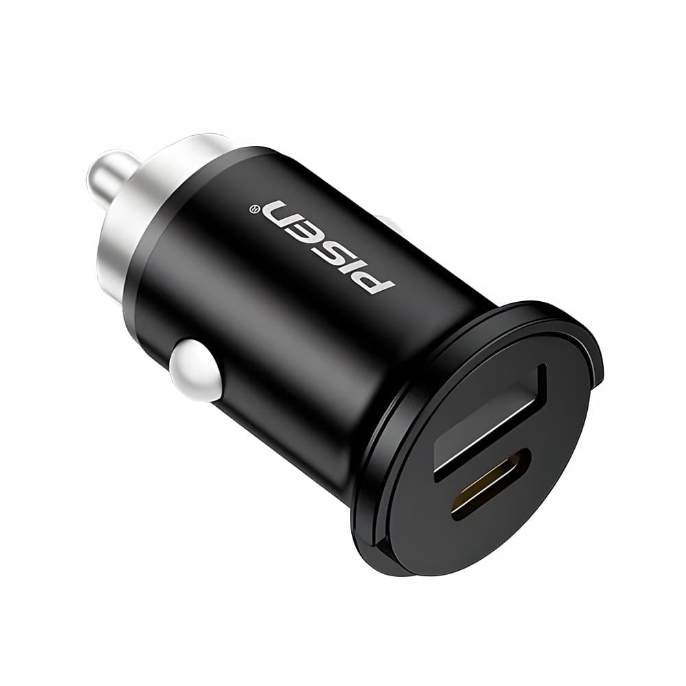 Carregador Usb A/C Pisen Máx. 20W Mini para Carro Preto