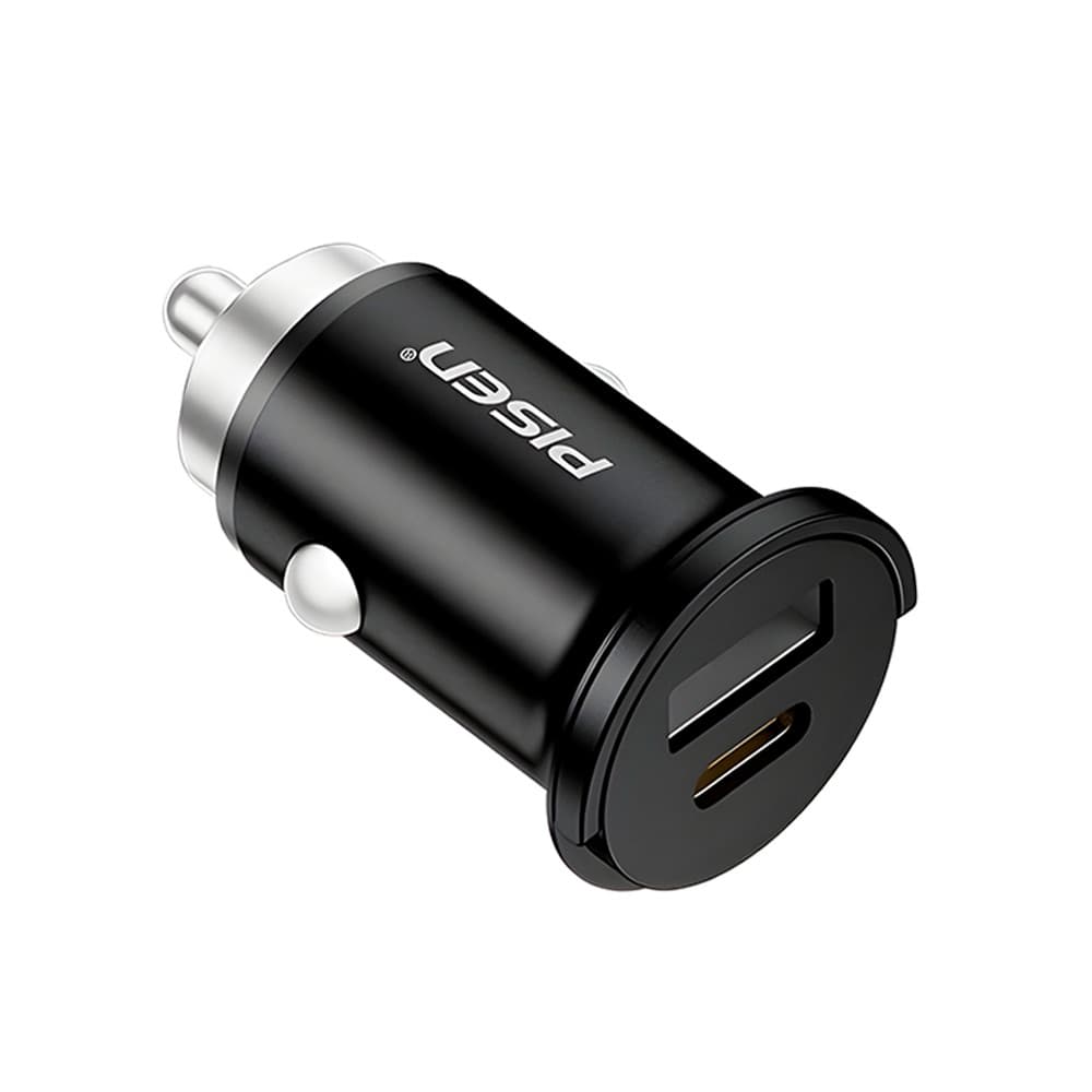 Carregador Usb Carro Pisen Porta Usb A/C Máx. 30W Preto