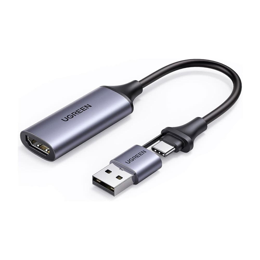 Adaptador de Vídeo Ugreen Hdmi Femêa p/Usb A/C Macho Preto