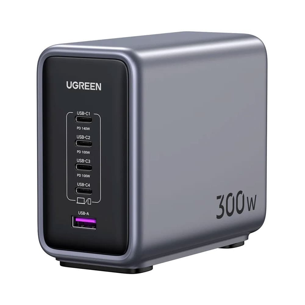 Carregador Mesa Desktop Ugreen 5 em 1 Usb A/C 300W Preto