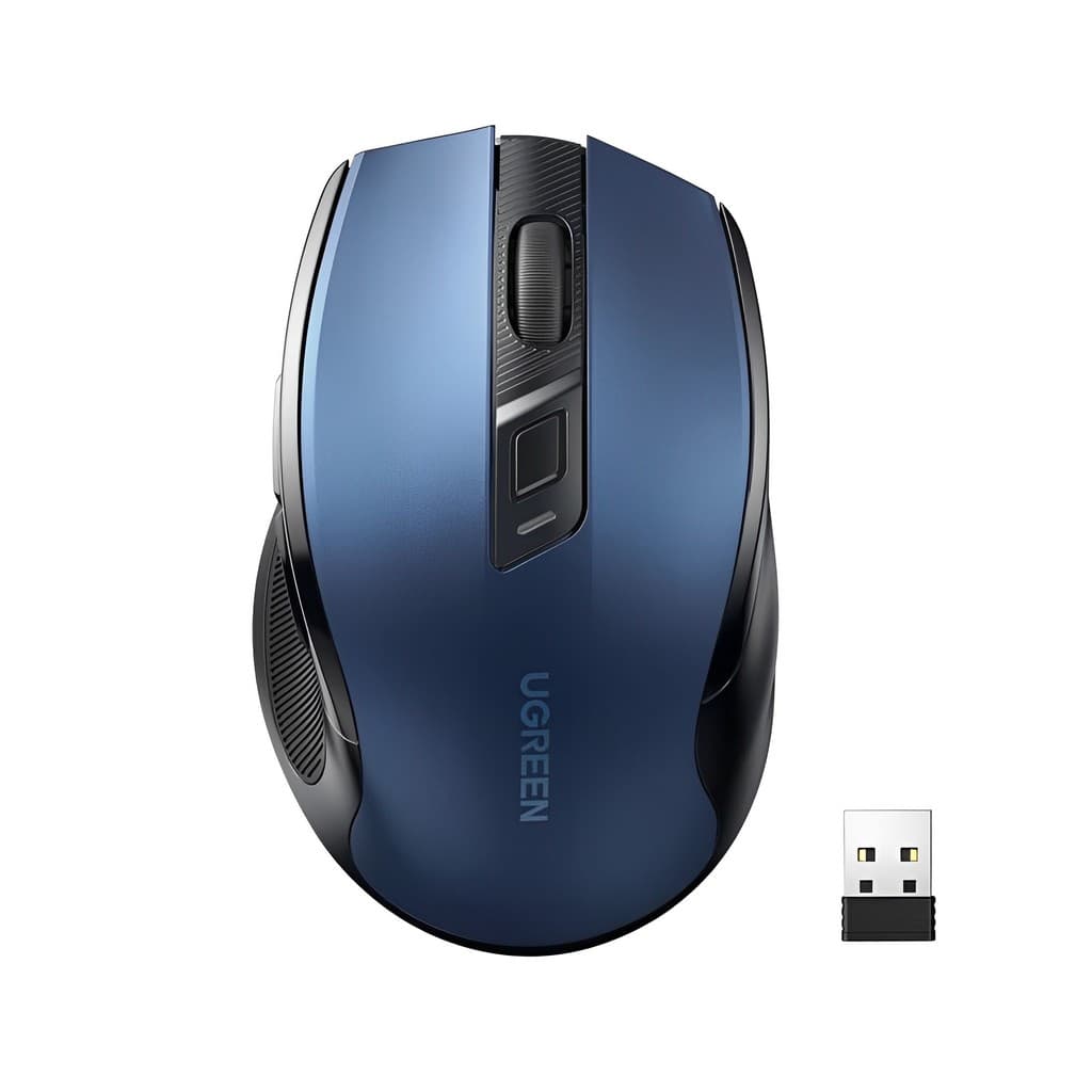 Mouse Sem Fio Ugreen Sensor 4000Dpi Wireless 2.4GHz Azul