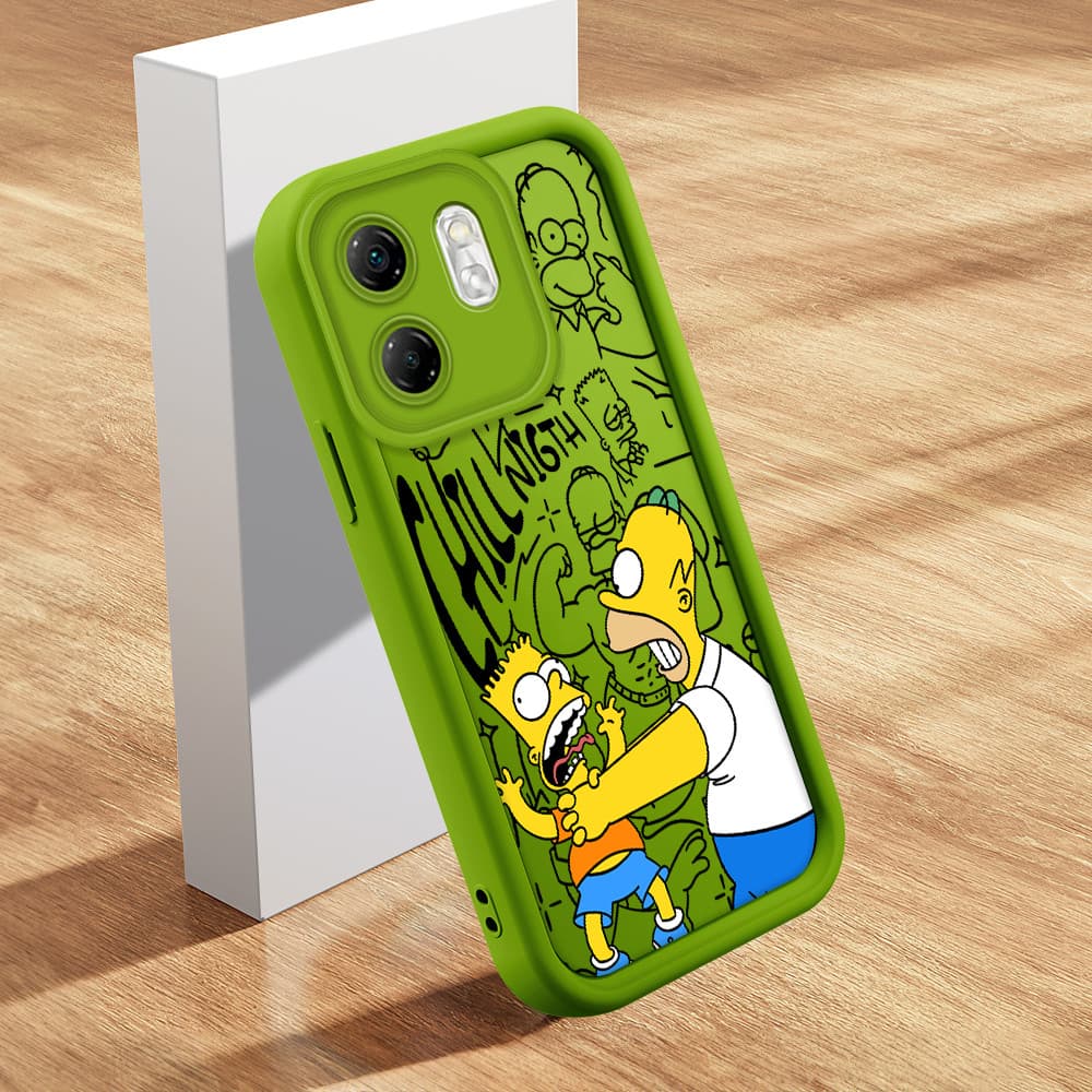 Capa Para Infinix Smart 9 Hot 50i Capinha De Simpson Celular Macio Case Verde Rosa Vermelha 1897 TY