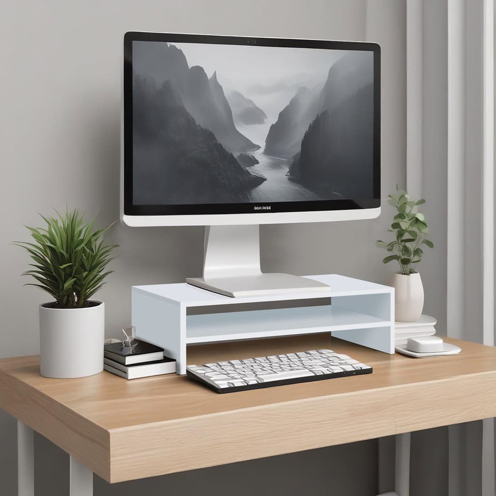 Suporte de Apoio Pra Monitor Elevado Mesa Home Office Organização Escritório Computador