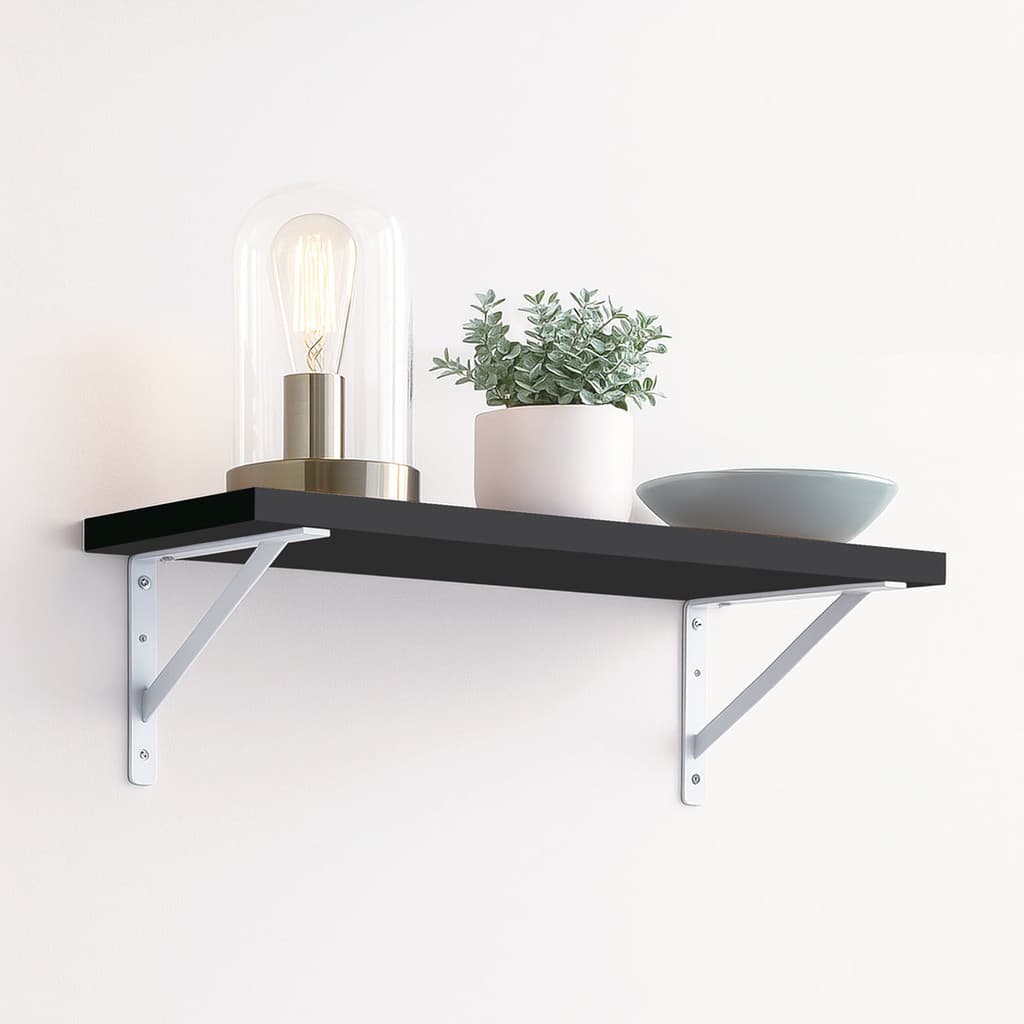 Prateleira de Madeira Multiuso com Mão Francesa Resistente MDF Sala Quarto Cozinha 60X40