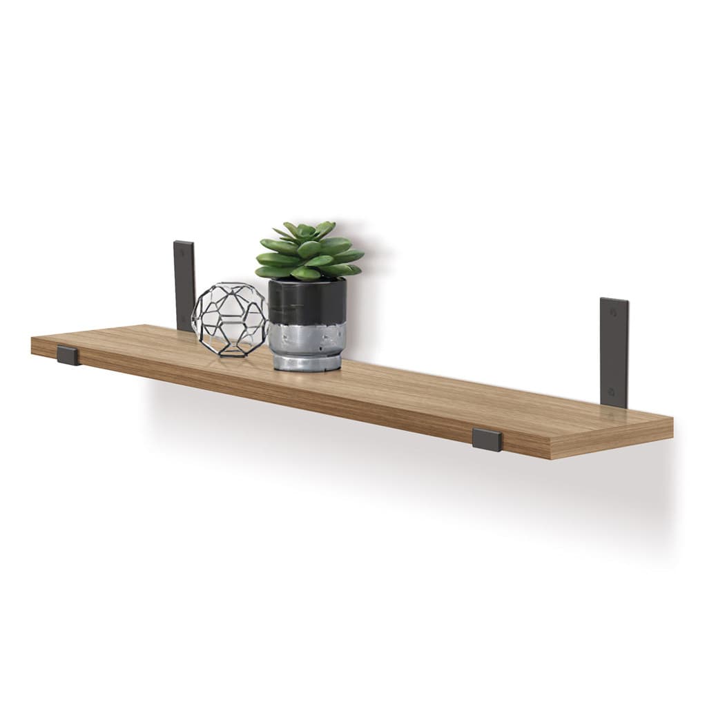 Kit 2 Prateleira de Madeira MDF Suporte L Minimalista Para Decoração Quarto Sala Cozinha 50X20