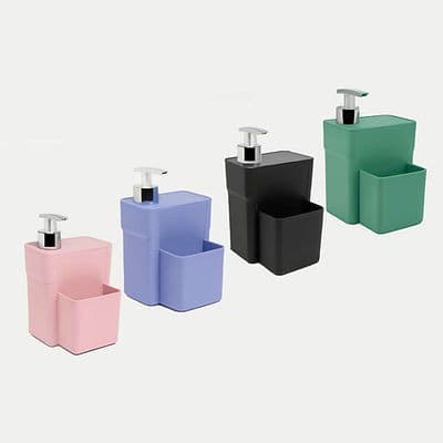 Dispenser De Detergente Com Porta Esponja Diversas Cores