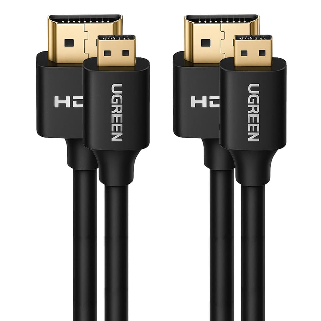 Cabo Adaptador Ugreen Micro Hdmi p/Hdmi Macho 1M Preto 2 Unidades