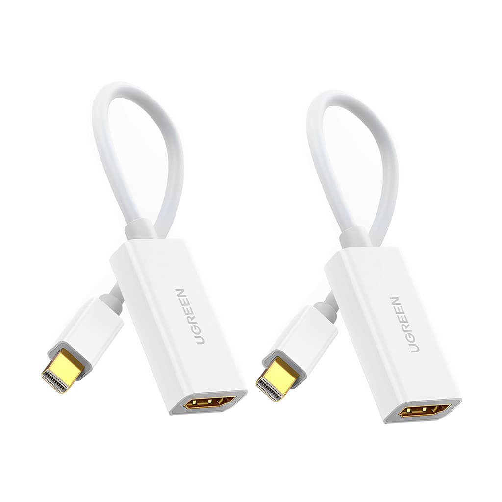 Adaptador Ugreen Mini Displayport para Hdmi 1080p Branco 2 Unidades